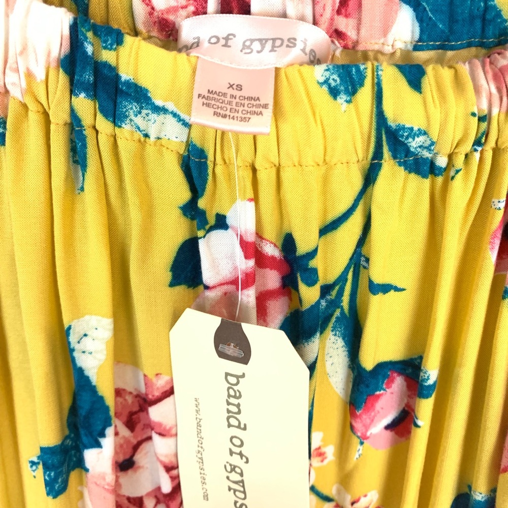Band of Gypsies Floral Off the Shoulder Maxi NWT - Picture 4 of 8